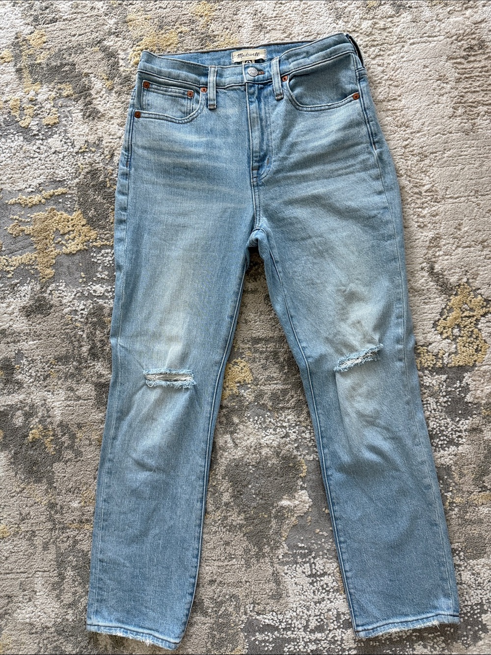 Madewell Light Blue Straight-Leg Women's Jeans